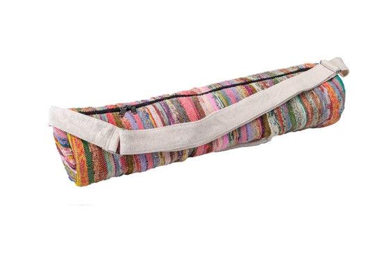 Upcycled Sari Yoga Mat Bag -Adjustable Shoulder Strap- Protects Women & Chimpanzees!