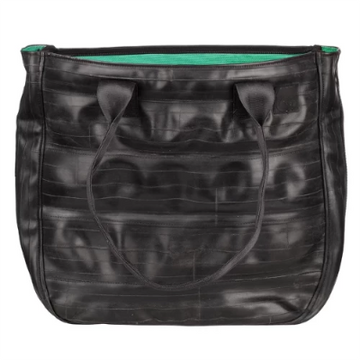 Upcycled bicycle inner tube shoulder bag- Made in the USA