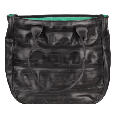 Upcycled bicycle inner tube shoulder bag- Made in the USA