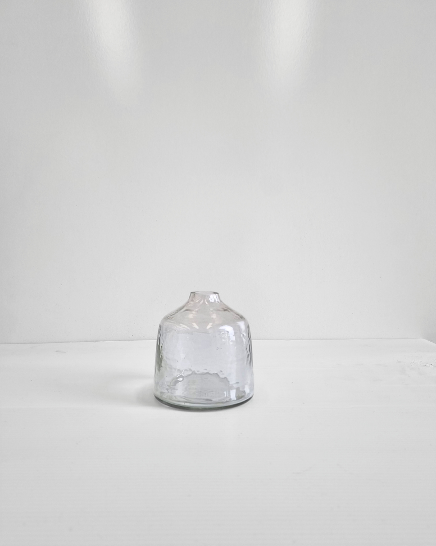 Small Handblown Hammered Bud Vase, Fair Trade, India