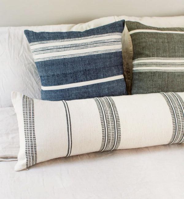 12" x 48" Hand Woven Lumbar Pillow Cover, Cotton, Fair Trade