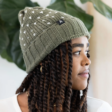 Fair Trade Beanie Hat with Hearts, Help Break the Cycle of Poverty