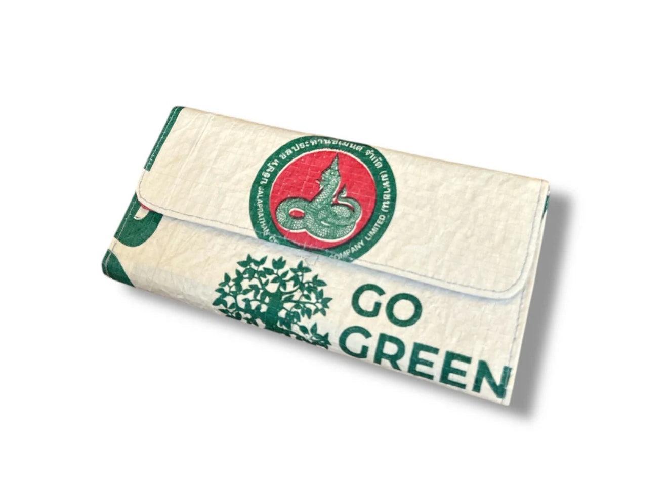 Large Upcycled Tri-Fold Wallet, Sustainable, Saves Landfill Space!