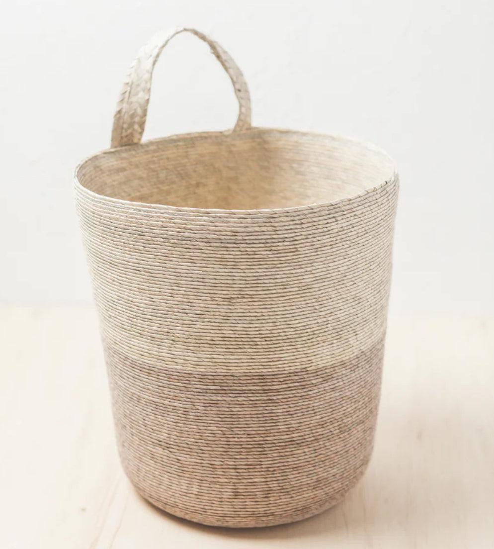Hanging Hand Woven Palm Basket, Mexico, Fair Trade
