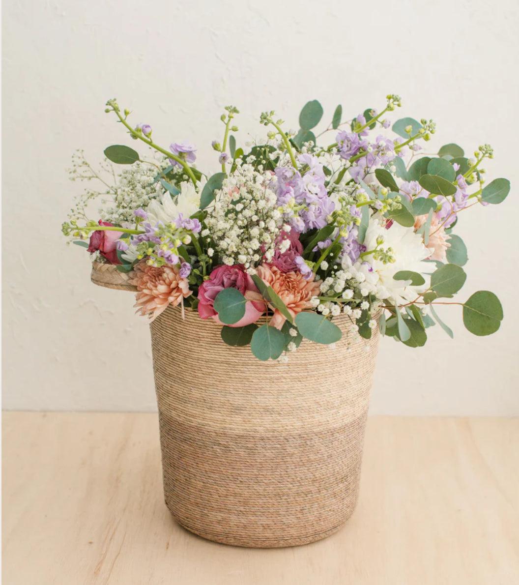 Hanging Hand Woven Palm Basket, Mexico, Fair Trade