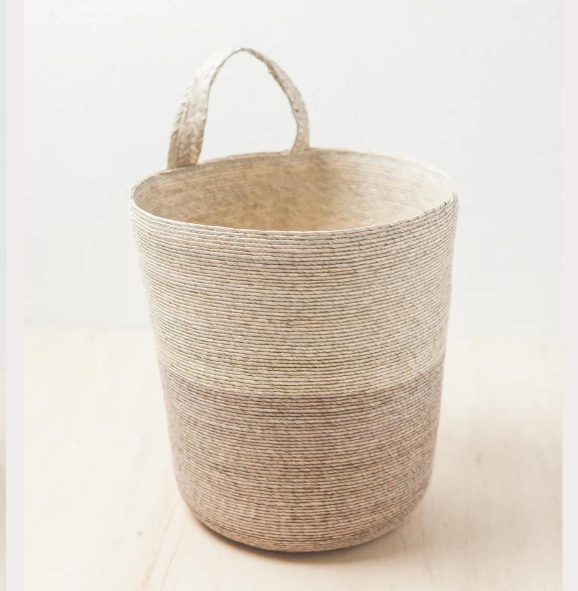 Hanging Hand Woven Palm Basket, Mexico, Fair Trade
