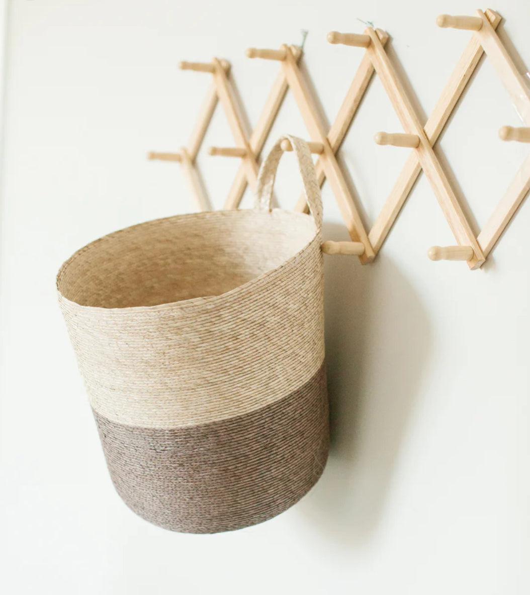 Hanging Hand Woven Palm Basket, Mexico, Fair Trade