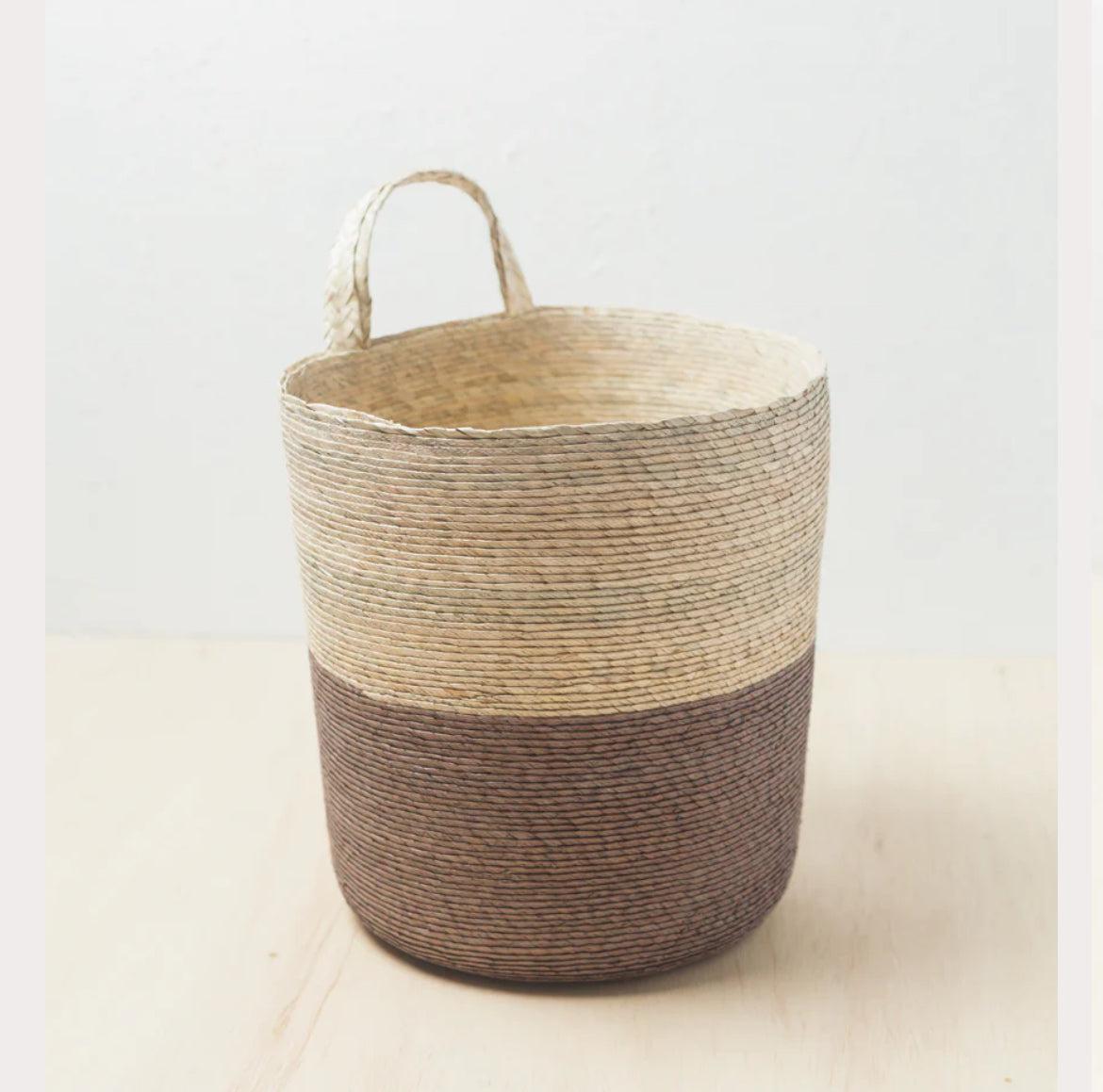 Hanging Hand Woven Palm Basket, Mexico, Fair Trade