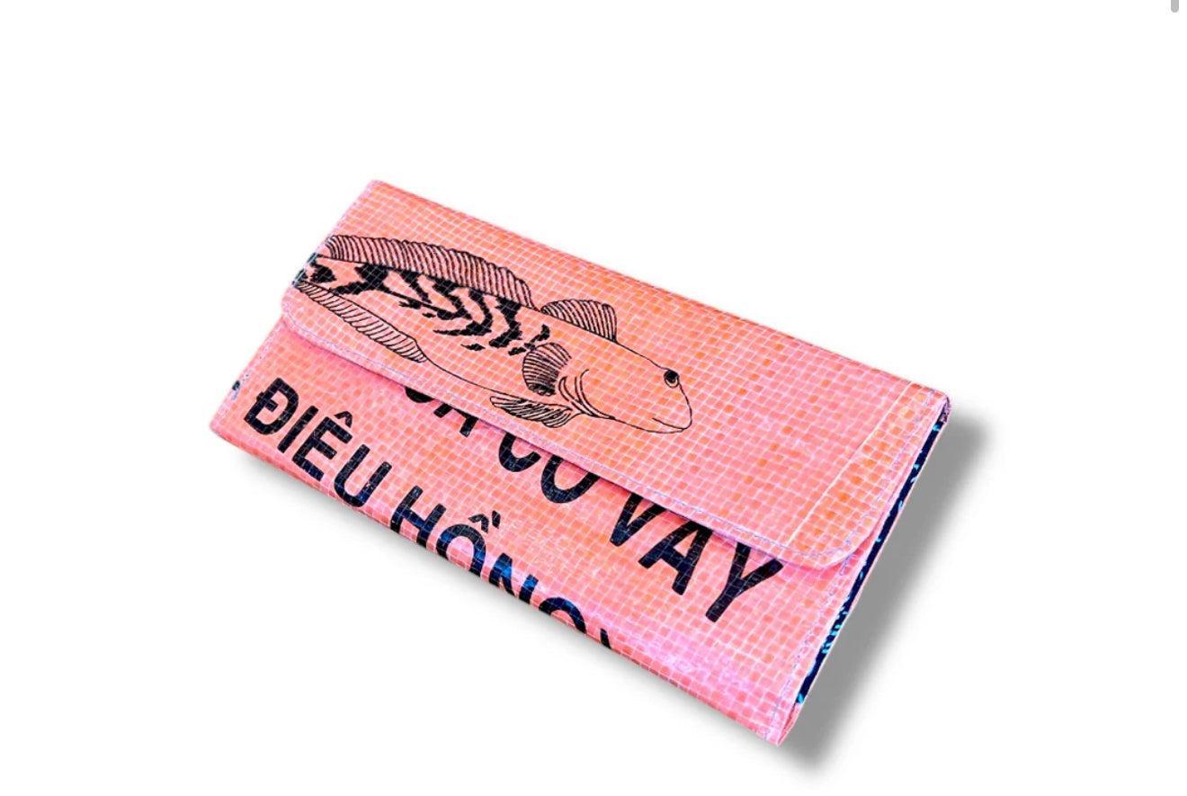 Large Upcycled Tri-Fold Wallet, Sustainable, Saves Landfill Space!
