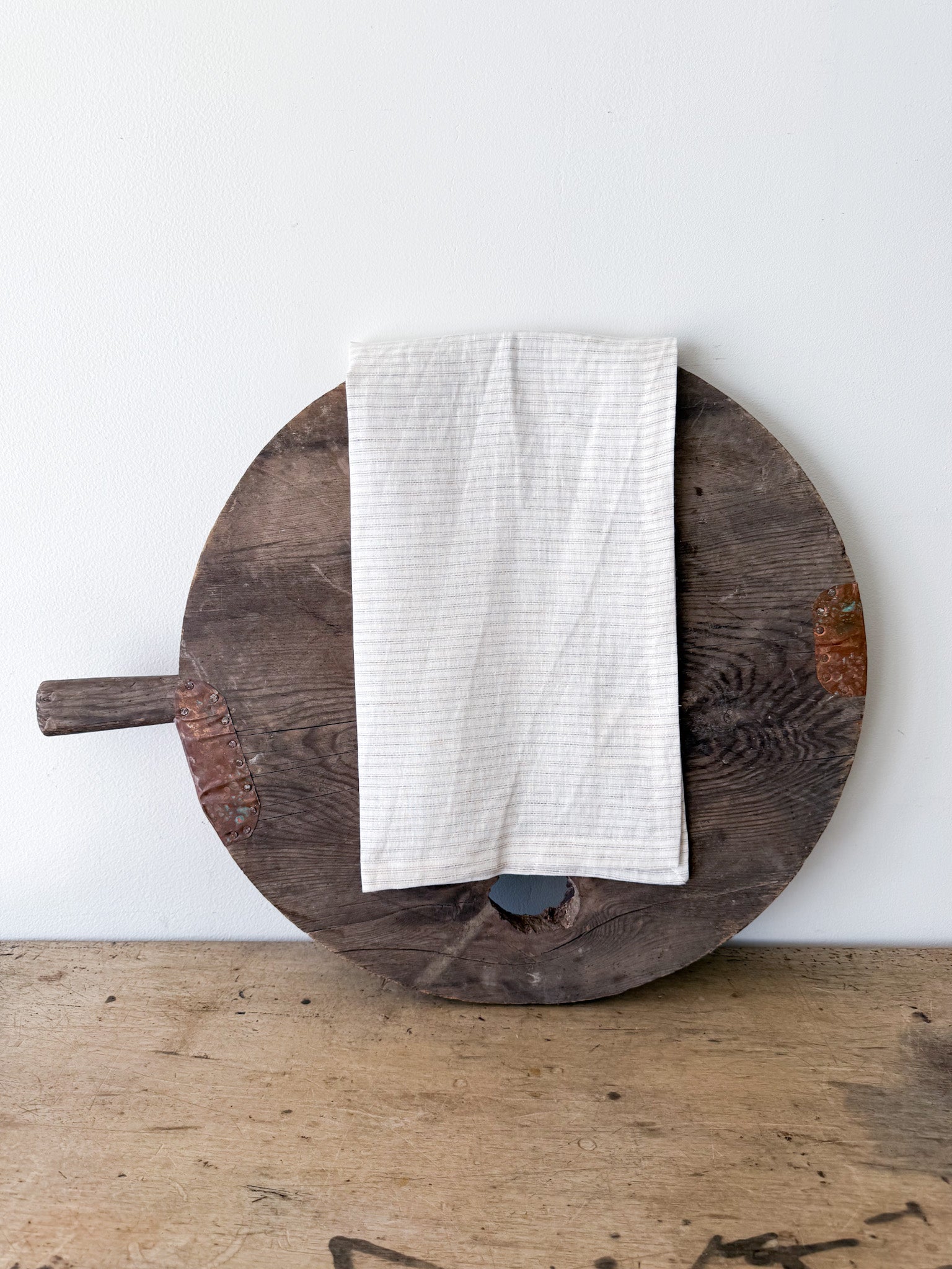 Pure French Linen Tea Towel - Vintage Stripe