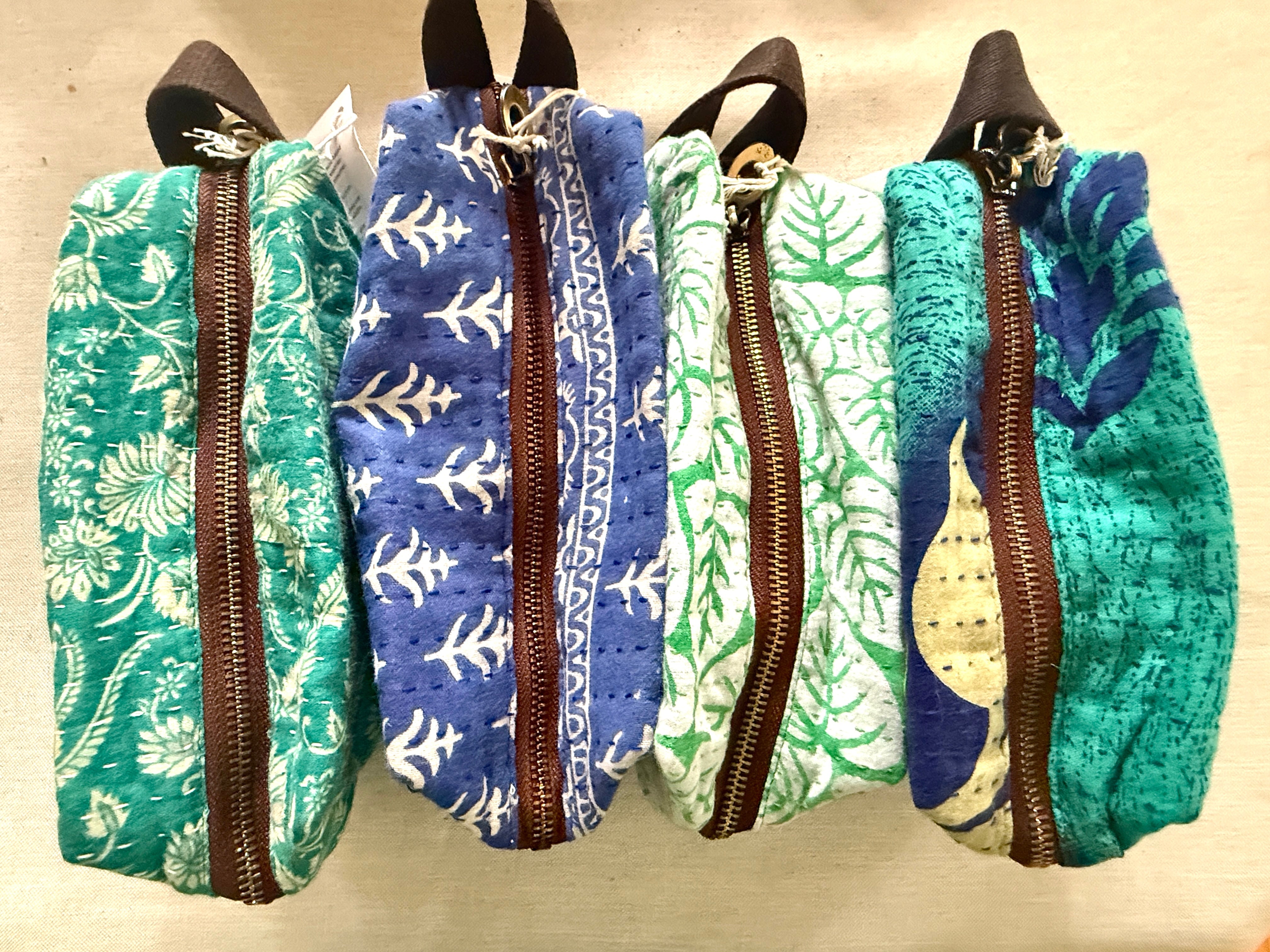 Upcycled Sari Cosmetic Bags - Handmade by Survivors