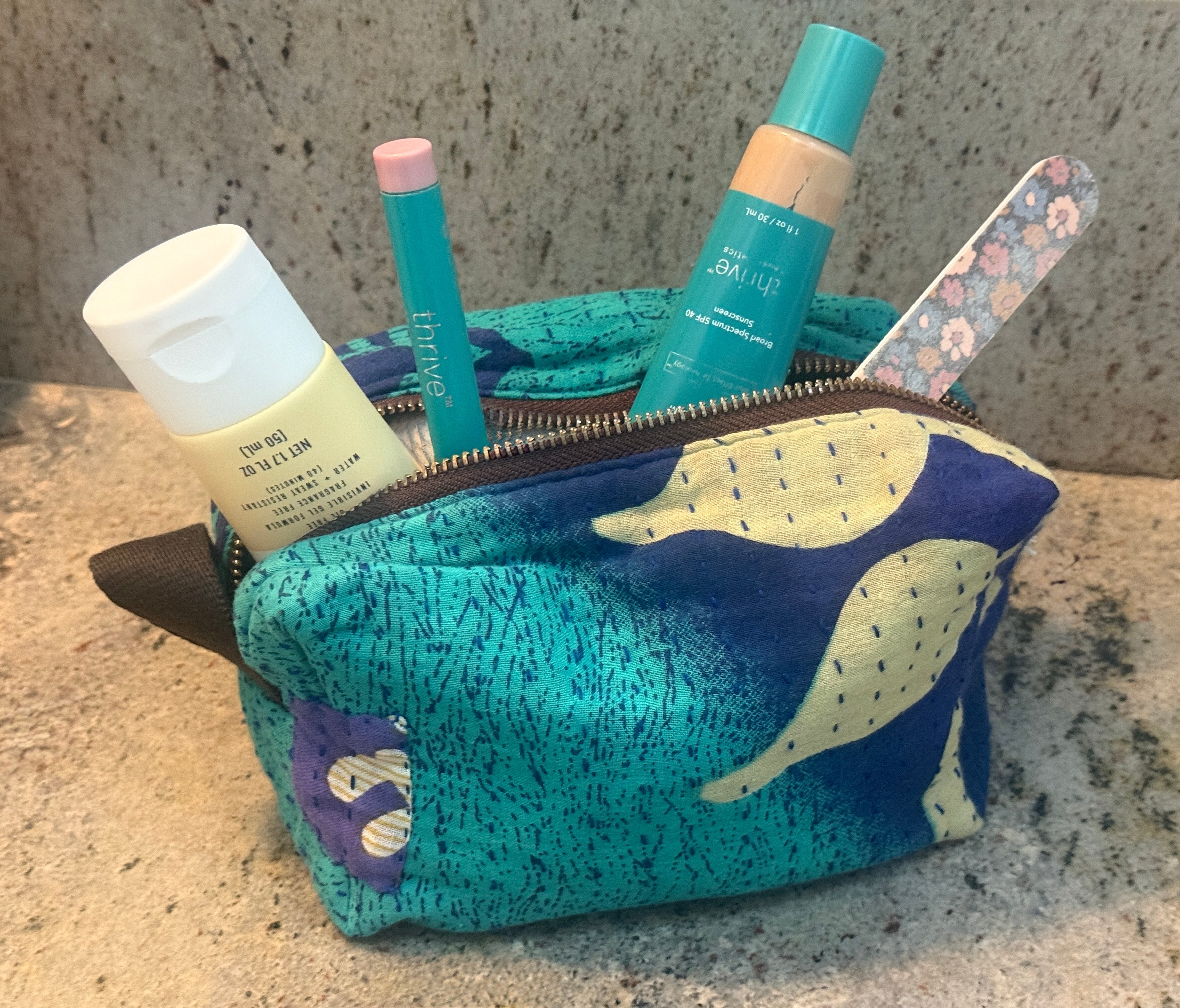 Upcycled Sari Cosmetic Bags - Handmade by Survivors