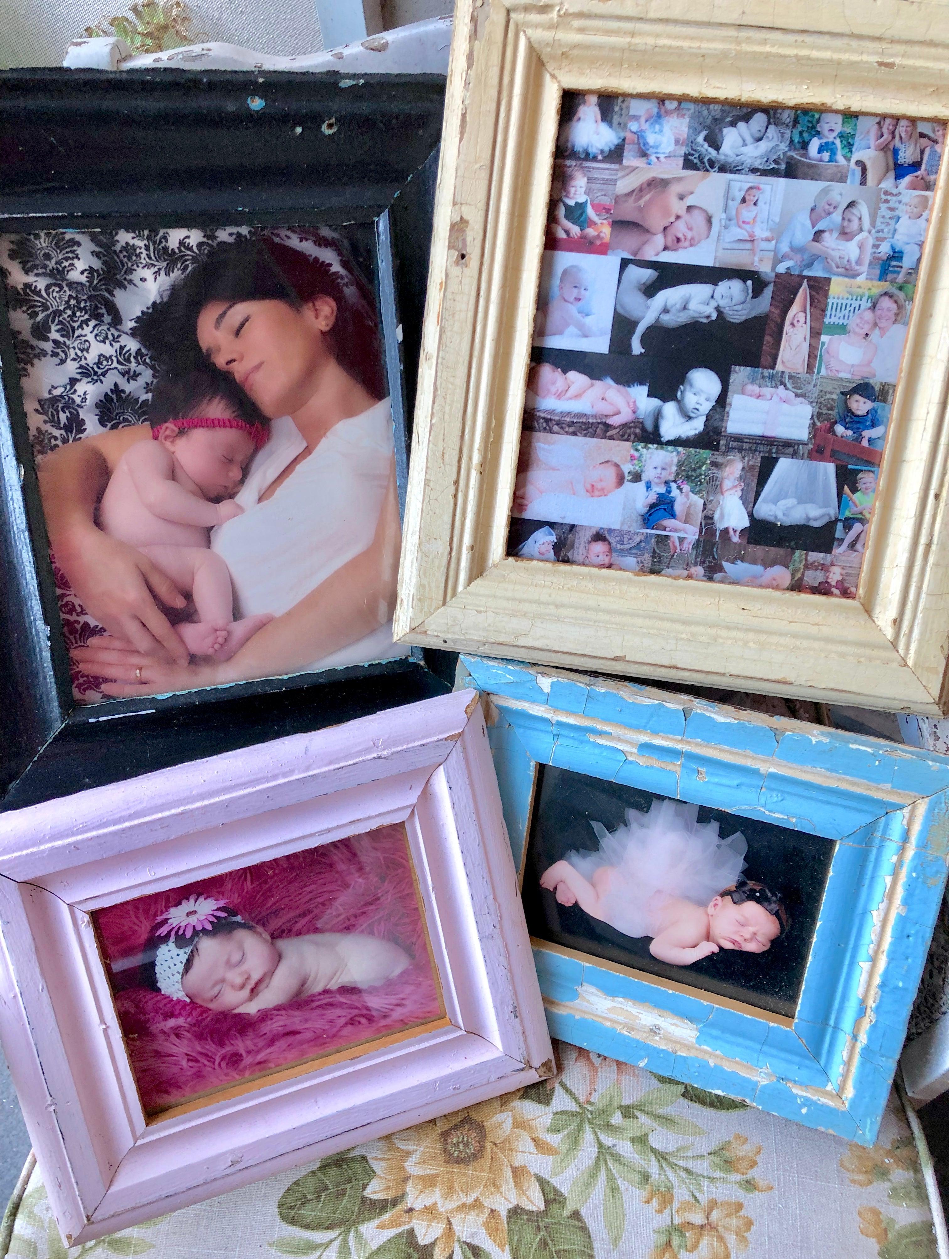 Upcycled & Reclaimed Wood Frames from Salvaged Moulding- Lots of colors!