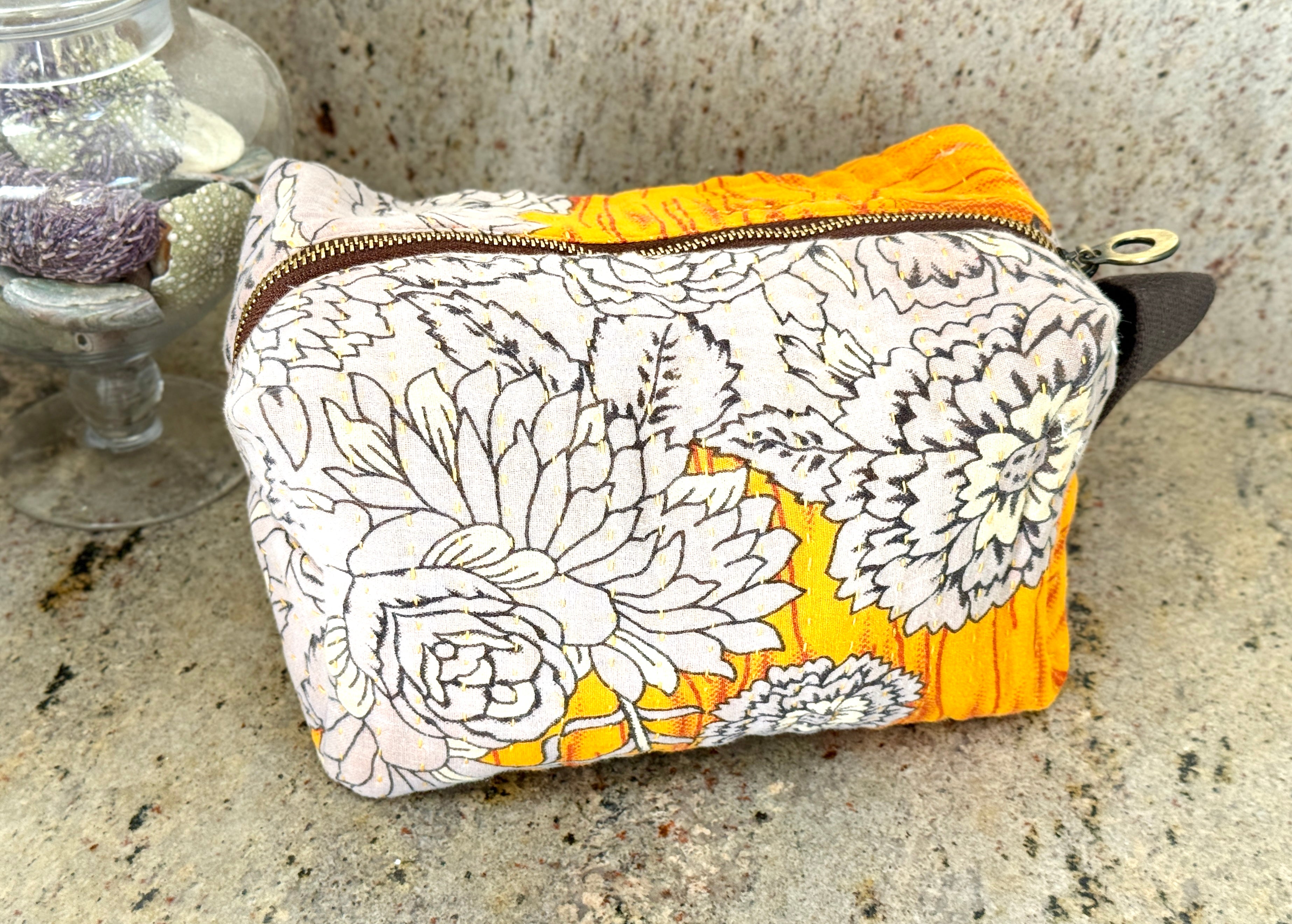 Upcycled Sari Cosmetic Bags - Handmade by Survivors