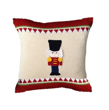 12" x 12" Handmade Nutcracker Christmas Pillow, Fair Trade