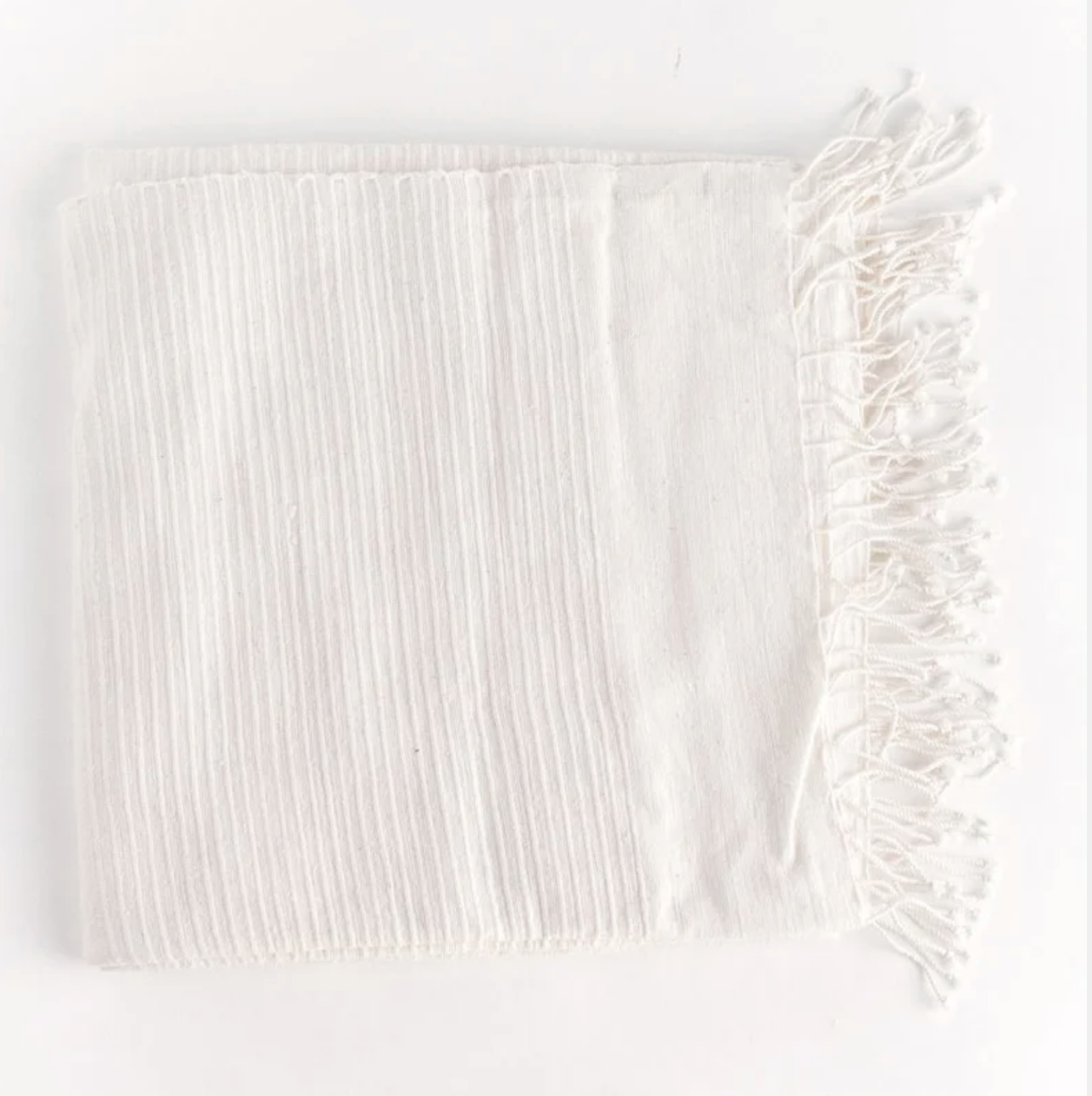 Hand woven Ethiopian Cotton Tablecloth in Blush or Natural- 50x50", 96x54" - Eco-Friendly, Fair Trade