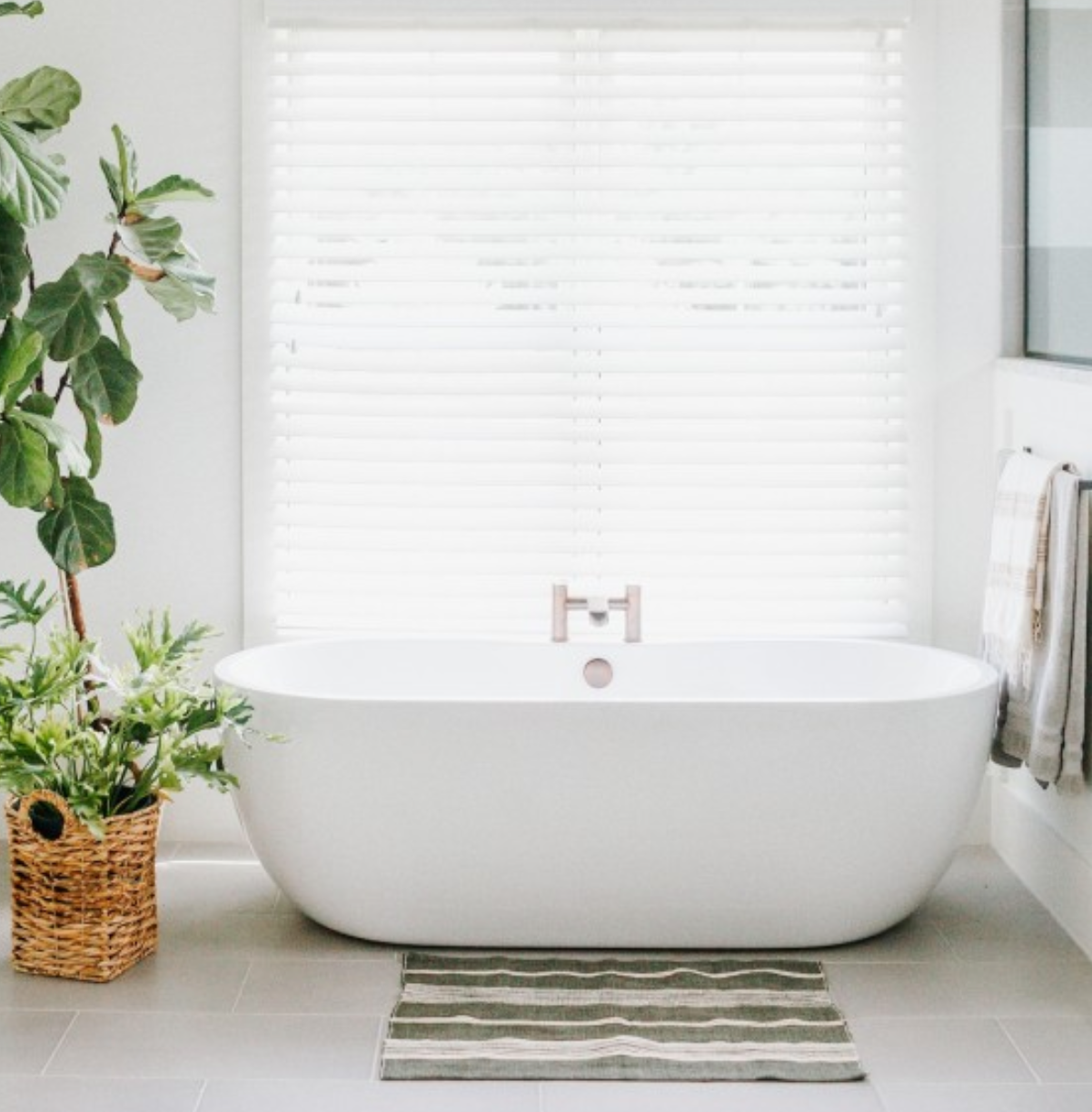 Ethiopian Cotton Bath Mats, Hand Woven, Fair Trade (Grey or Navy) Eco-Friendly