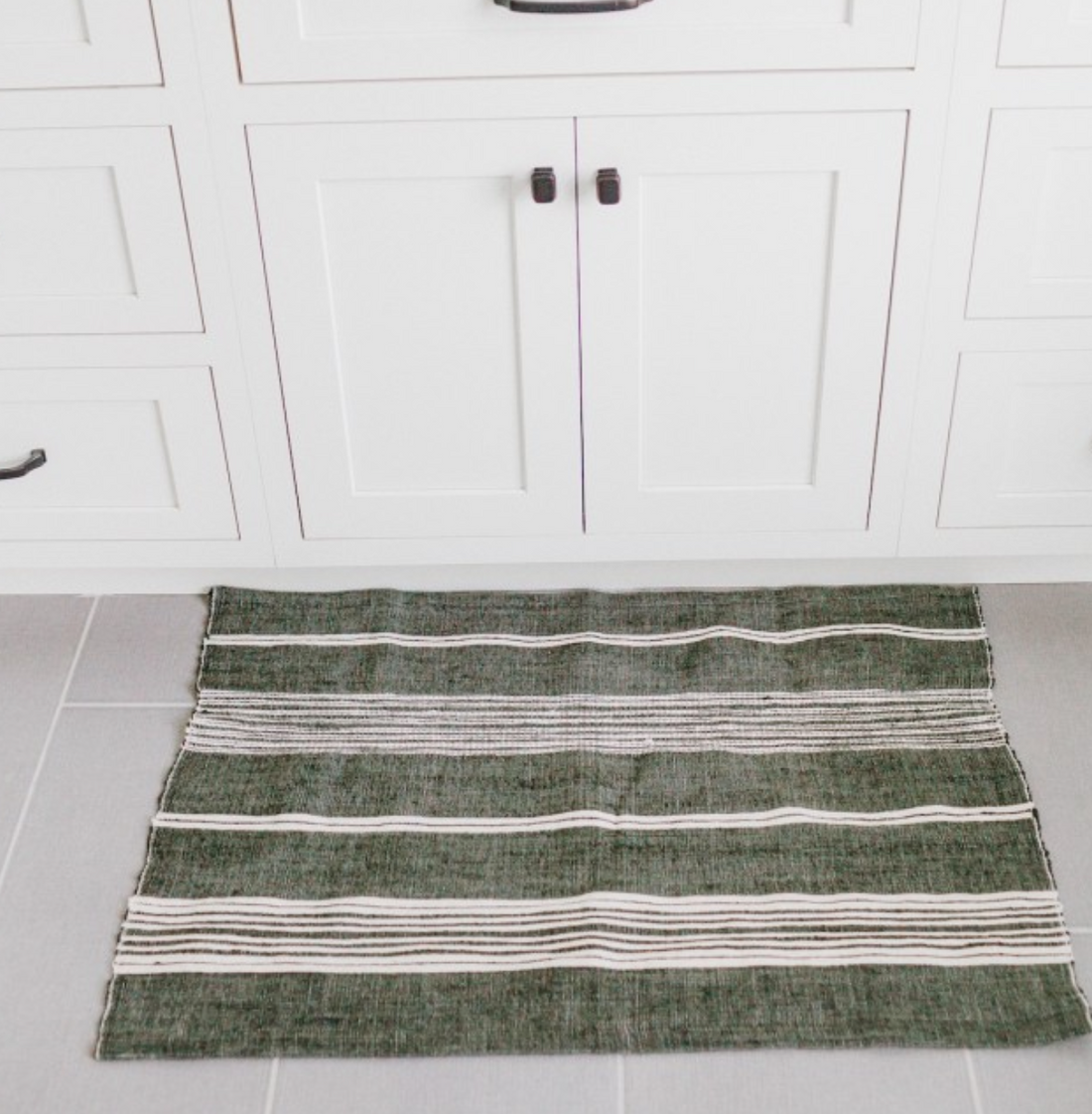 Ethiopian Cotton Bath Mats, Hand Woven, Fair Trade (Grey or Navy) Eco-Friendly