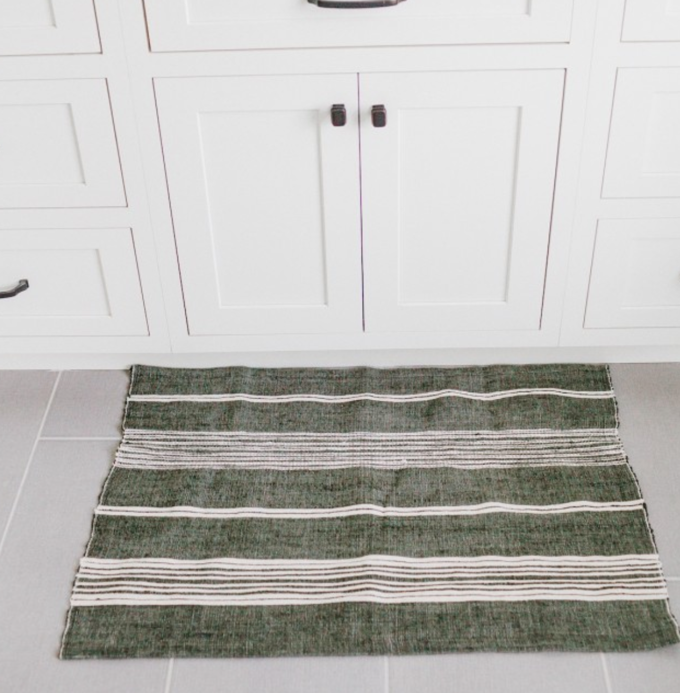 Ethiopian Cotton Bath Mats, Hand Woven, Fair Trade (Grey or Navy) Eco-Friendly