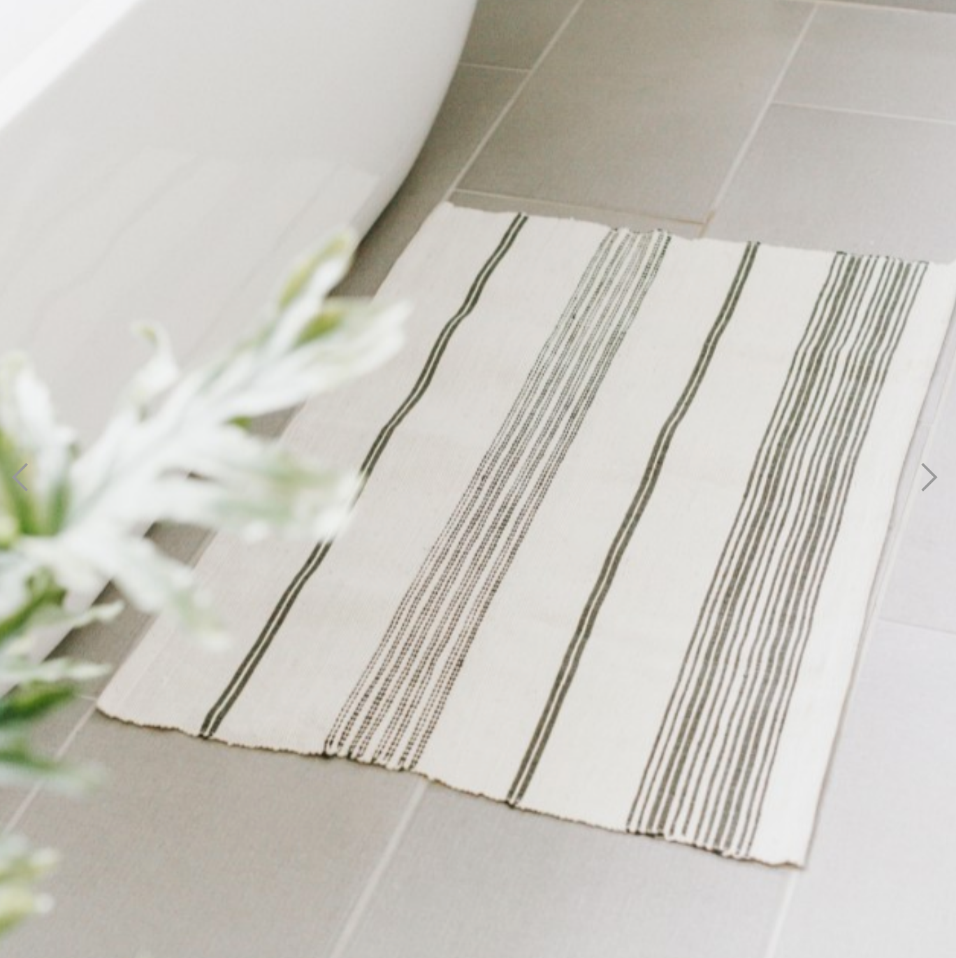 Ethiopian Cotton Bath Mats, Hand Woven, Fair Trade (Grey or Navy) Eco-Friendly