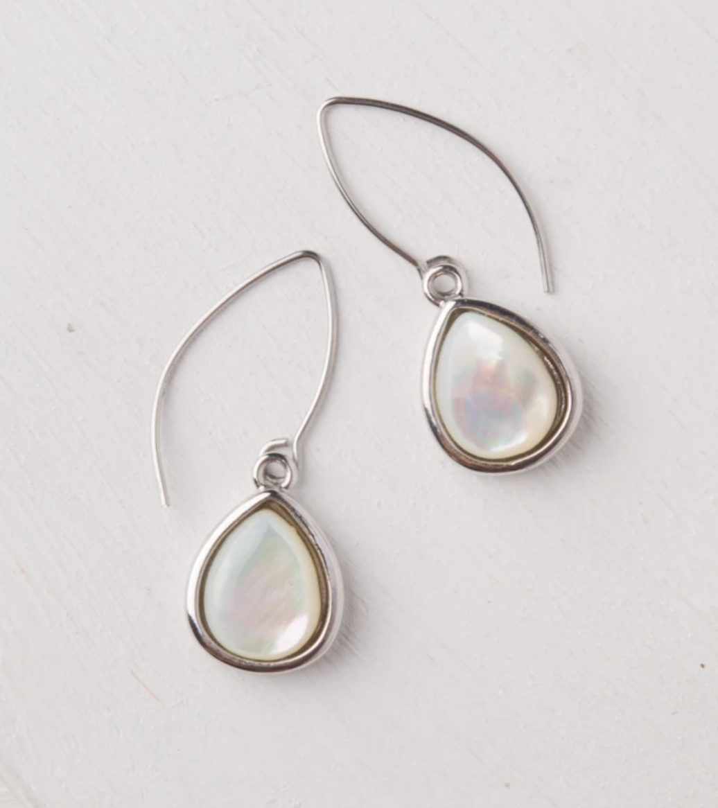 Silver Mother Of Pearl Earrings- Give Freedom To Girls & Women