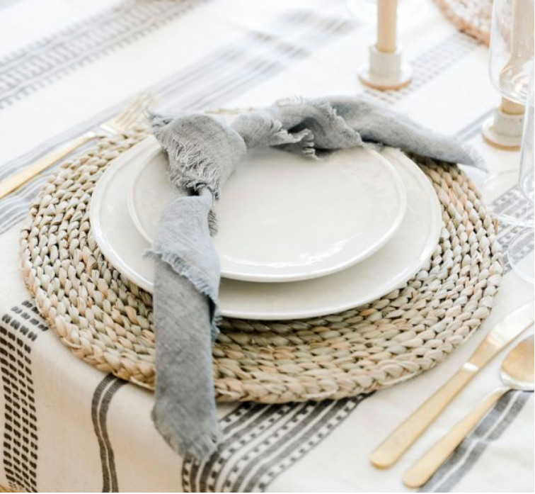 Set of 4 Seagrass Dinner Plate Chargers, Fair Trade, Zimbabwe