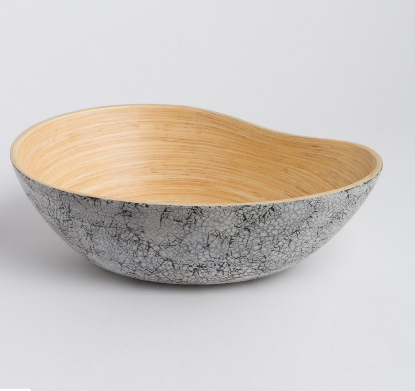 Wave Bamboo Serving Bowl- Small  or Large & Lots of Colors - Fair Trade and Sustainable
