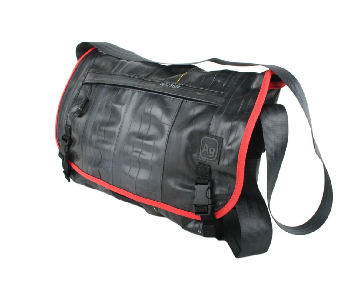 Upcycled Messenger / Laptop Bag, Made in the USA, Saves Landfill Space!
