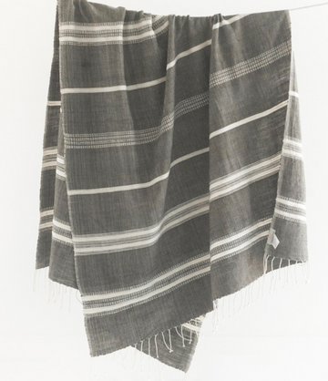 Hand Woven Striped Ethiopian Cotton Lightweight Throw (assorted colors)- Eco-Friendly, Fair Trade