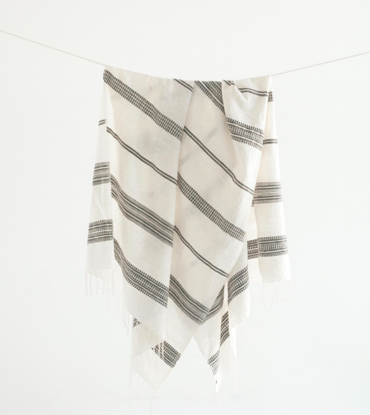 Hand Woven Striped Ethiopian Cotton Lightweight Throw (assorted colors)- Eco-Friendly, Fair Trade