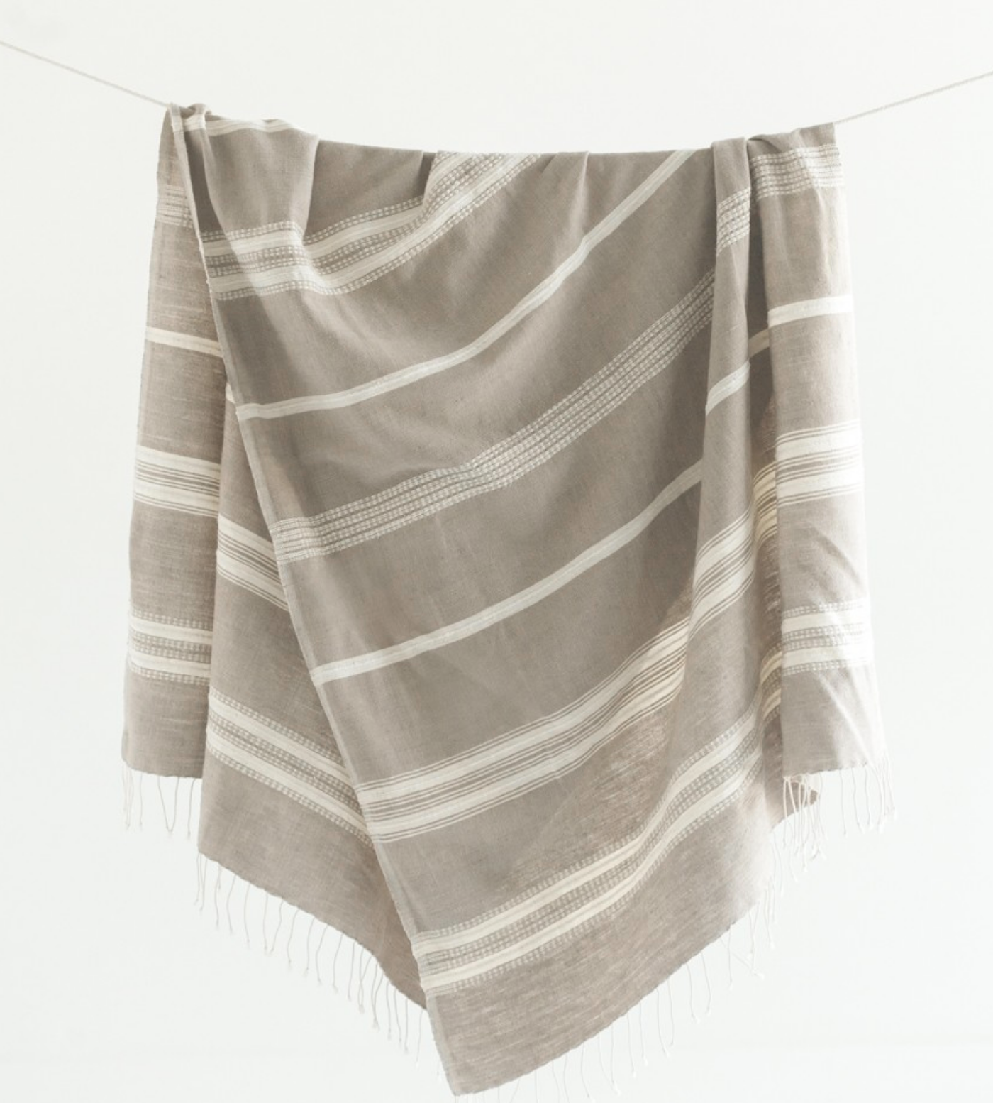 Hand Woven Striped Ethiopian Cotton Lightweight Throw (assorted colors)- Eco-Friendly, Fair Trade