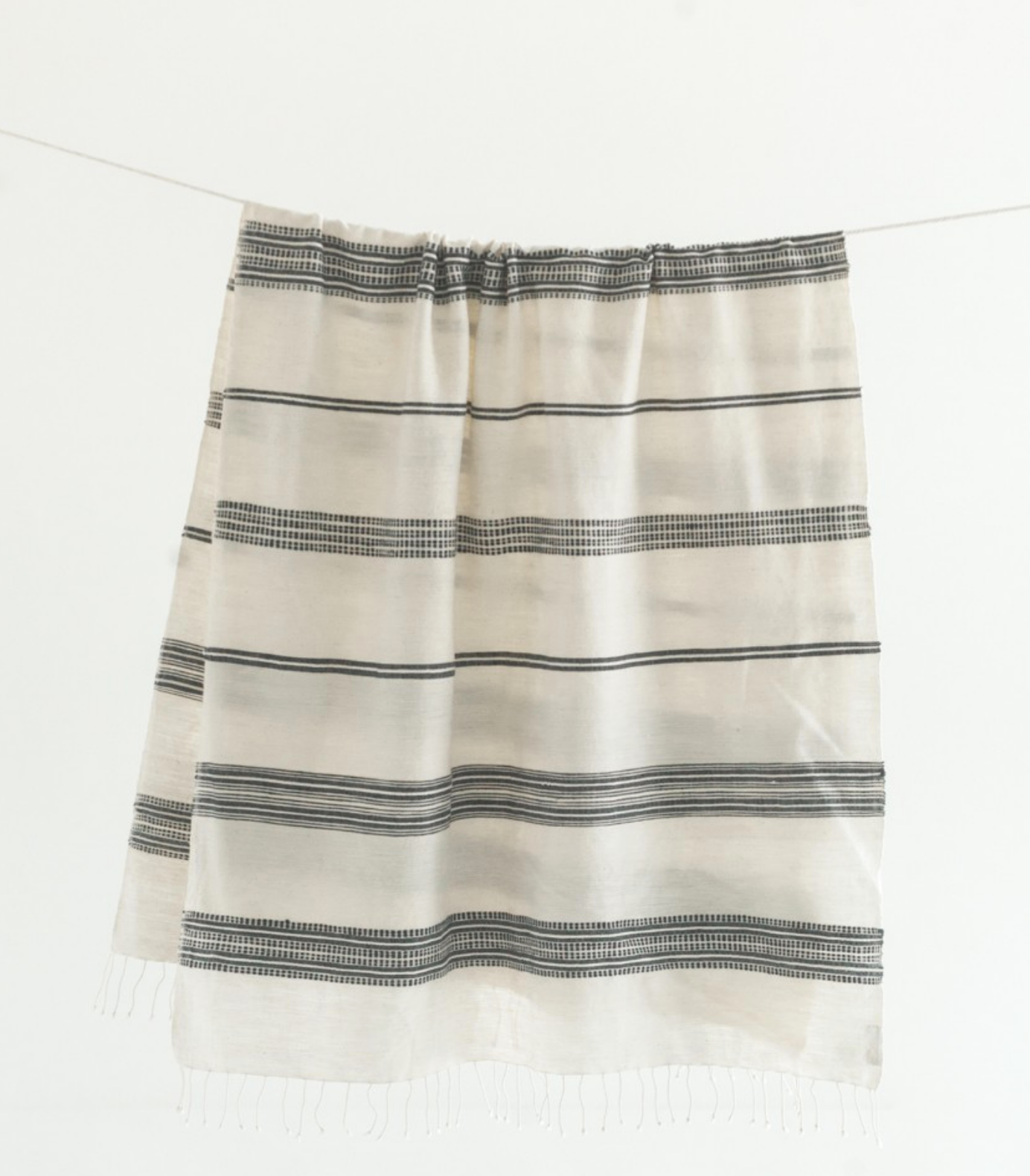 Hand Woven Striped Ethiopian Cotton Lightweight Throw (assorted colors)- Eco-Friendly, Fair Trade