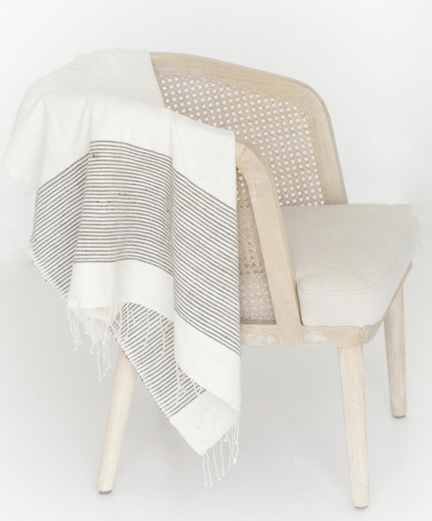 Hand Woven Ribbed Ethiopian Cotton Lightweight Throw (assorted colors)- Eco-Friendly, Fair Trade