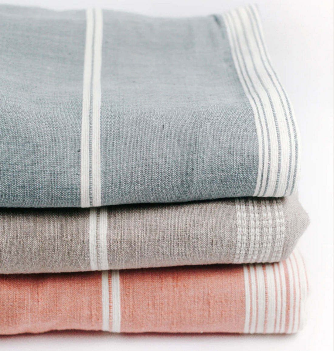 Ethiopian Hand-Spun Cotton Baby Blanket, Reversible, 51"x39" - Fair trade