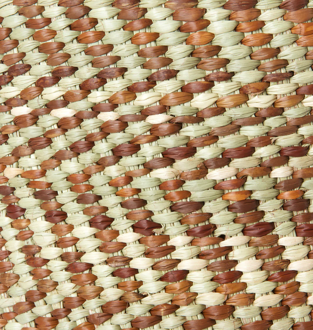 Handwoven Grass Reed Storage Baskets, Brown Diagonal, Fair Trade, Tanzania