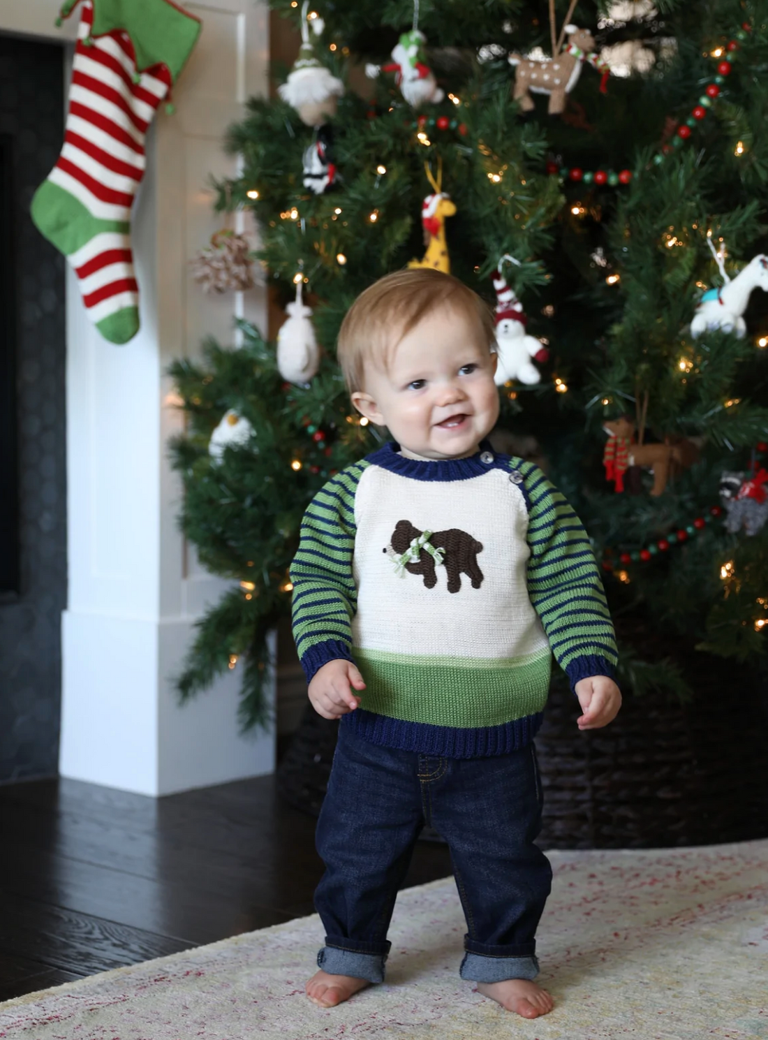 Hand Knit Baby Toddler Bear Sweater, Fair Trade, Armenia