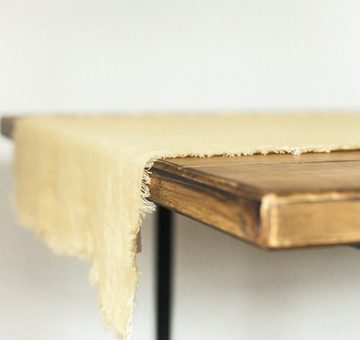 Hand Woven, Stone Washed Linen Table Runner, Eco-Friendly, Fair Trade