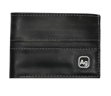 Upcycled slim wallet from reclaimed tires- Eco-Friendly - Made in the USA - Saves Landfill Space!