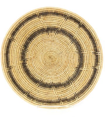 Hand Woven Black Ring Mekenge Root Wedding Baskets from Zambia, Fair Trade