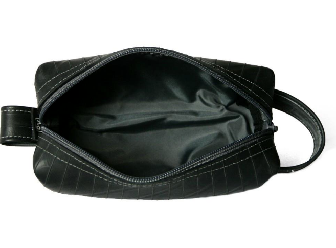 Small  Upcycled Travel  Dopp Bag, Sustainably made in the USA