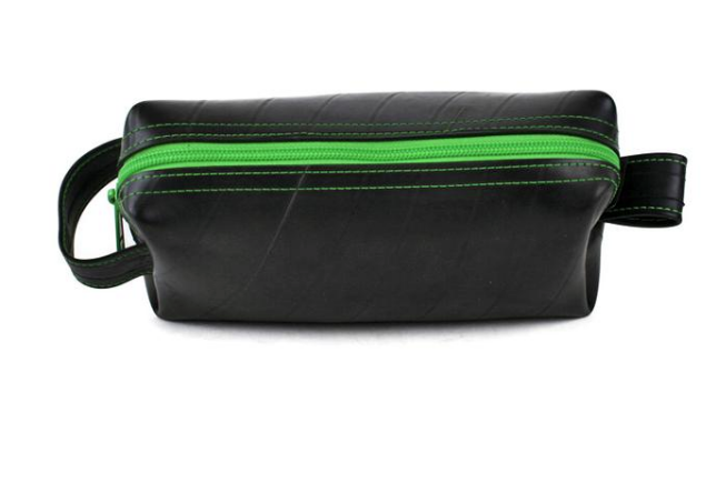 Small  Upcycled Travel  Dopp Bag, Sustainably made in the USA