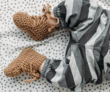 Handmade Crochet Baby Shoes- Fair Trade, Hand-signed, Uganda