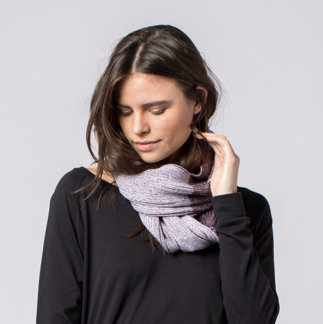 Hand Knit Striped Infinity Scarf, Fair Trade,Peru