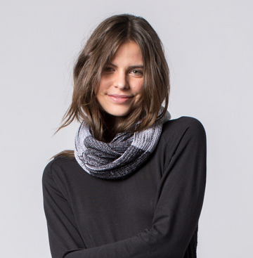 Hand Knit Striped Infinity Scarf, Fair Trade,Peru