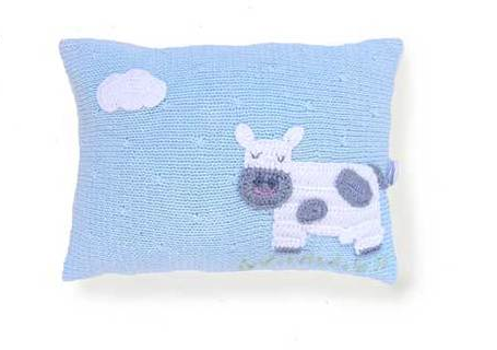 Mini Cow Pillow-  Baby / Nursery  - Handmade - Support Fair Trade for Artisans
