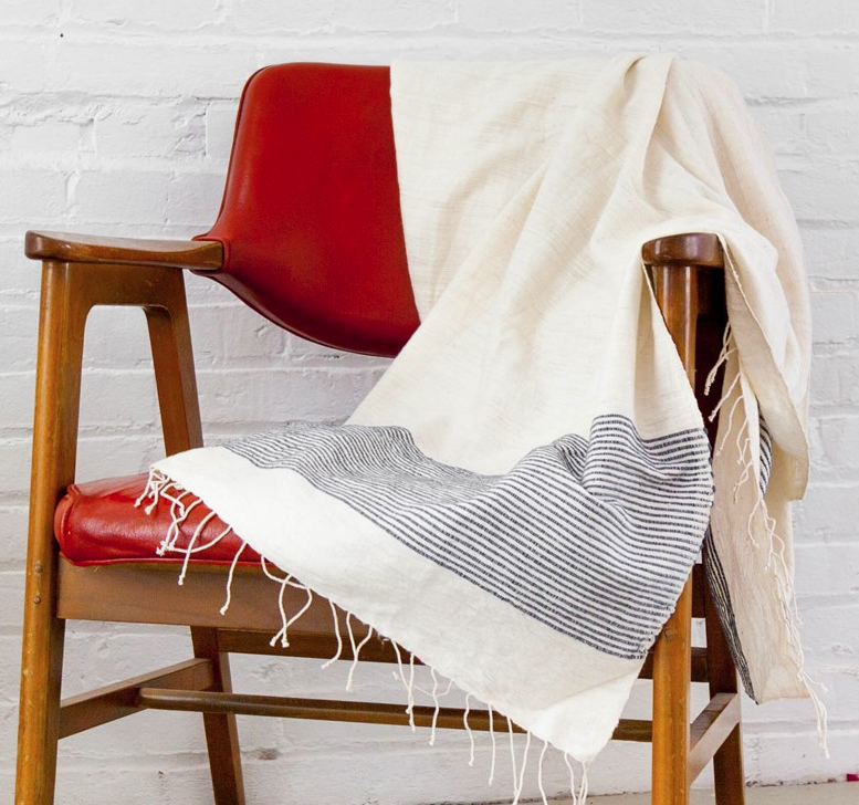 Hand Woven Ethiopian Cotton Bath Towels (Blush, Grey, Natural, Navy)  Eco-Friendly, Fair Trade