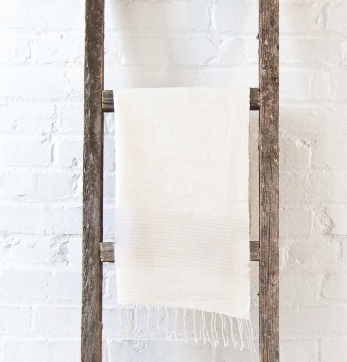 Set of 2 Hand Woven Ethiopian Cotton Rivera Hand Towels, Eco-Friendly, Fair Trade