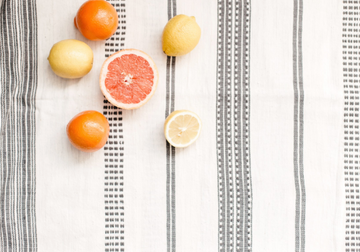 Hand woven Grey or Blue Ethiopian Cotton Tablecloth - Eco-Friendly, Fair Trade