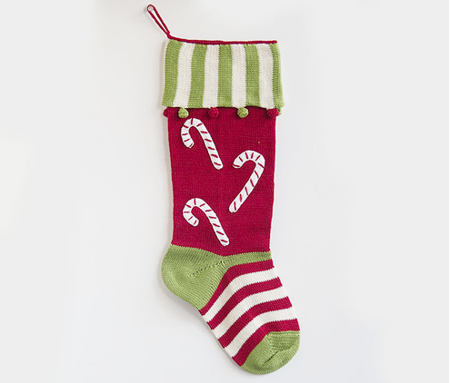 Handmade Candy Cane Christmas Stocking- Fair Trade- Supports Artisan Women in Armenia