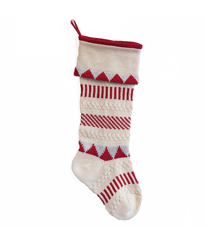 Handmade Multi Stripe Christmas Stocking- Fair Trade- Supports Artisan Women in Armenia